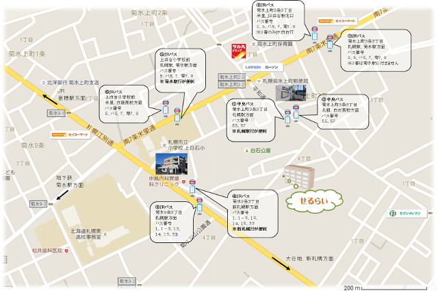 グループホーム周辺のＭＡＰです